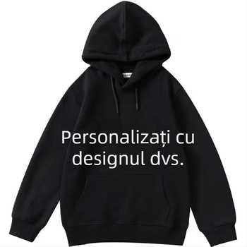 Hanorac cu glugă, logo publicitar brodat, 50% bumbac, mâneci lungi, buzunar lateral