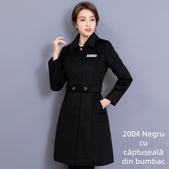 Palton de afaceri unisex, țesătură din amestec bumbac-poliester, disipare a umezelii, lungime medie, croială slim, pentru hotel și birou, toamnă-iarnă-primăvară