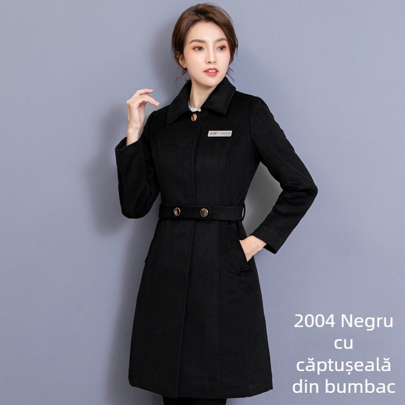 Palton de afaceri unisex, țesătură din amestec bumbac-poliester, disipare a umezelii, lungime medie, croială slim, pentru hotel și birou, toamnă-iarnă-primăvară