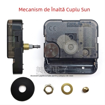 Mecanism de ceas quartz DIY – Brand Sun, Carcasă ABS, Pachet de 500 de bucăți, Miez pentru ceas de perete 3D (mecanism quartz, carcasă ABS, brand Sun, pachet 500)