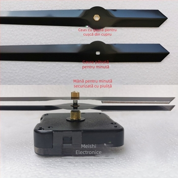 Mecanism de ceas quartz DIY – Brand Sun, Carcasă ABS, Pachet de 500 de bucăți, Miez pentru ceas de perete 3D (mecanism quartz, carcasă ABS, brand Sun, pachet 500)