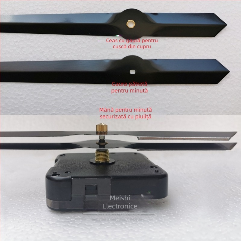 Mecanism de ceas quartz DIY – Brand Sun, Carcasă ABS, Pachet de 500 de bucăți, Miez pentru ceas de perete 3D (mecanism quartz, carcasă ABS, brand Sun, pachet 500)
