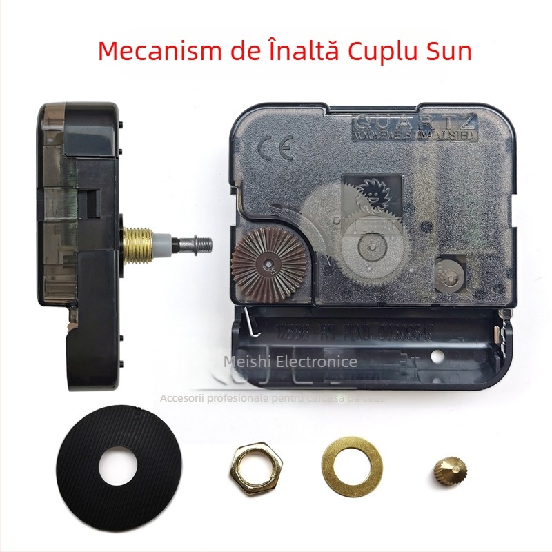 Mecanism de ceas quartz DIY – Brand Sun, Carcasă ABS, Pachet de 500 de bucăți, Miez pentru ceas de perete 3D (mecanism quartz, carcasă ABS, brand Sun, pachet 500)