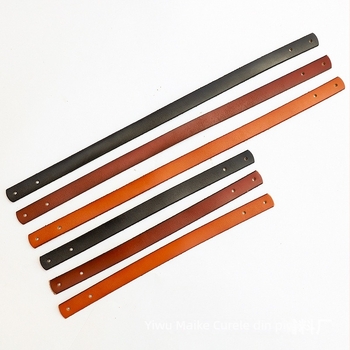 Curea de umăr din piele naturală cu nituri metalice și șuruburi, din piele de vită cu două straturi, culoare solidă