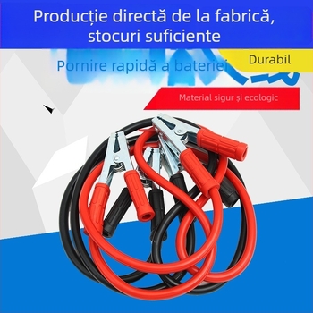 Cablu pornire baterie auto cu conductori din cupru puri și cleme robuste, sursă de energie de urgență, până la 1000A