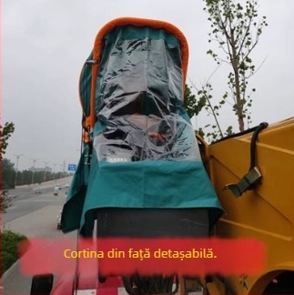 Triciclu electric cu acoperiș pliabil pentru protecție solară și ploaie, pentru mobilitate la vârstnici