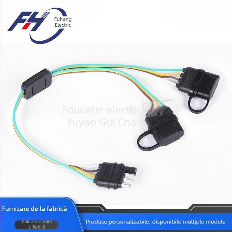 Sistem auto cu 4 conductori, linie 1-2 pentru alimentarea iluminării