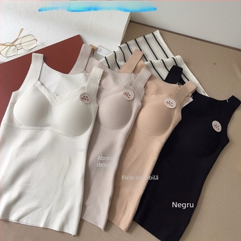 Hui Zhixin 2579 Bustier termic cu sutien integrat, fibră acrilică, modelare corporală și căldură, decolteu în V