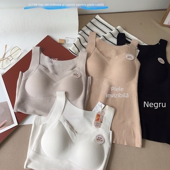 Hui Zhixin 2579 Bustier termic cu sutien integrat, fibră acrilică, modelare corporală și căldură, decolteu în V