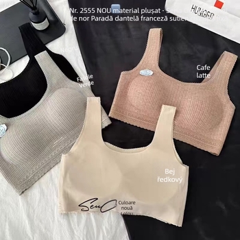 Sutien din nylon, stil vestă, cupă 3/4, formă subțire, respirabil, confortabil