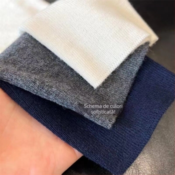 Pulover cu guler polo, croială slim, mâneci lungi, amestec din viscose 30–50%, Toamna 2023