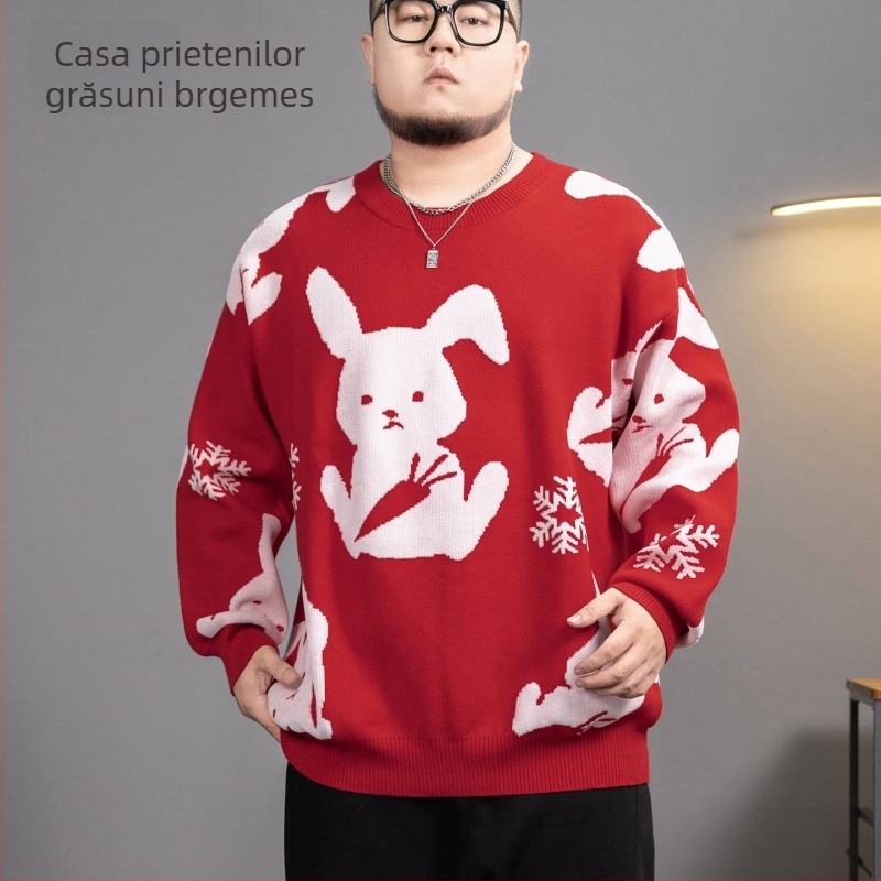 Pulover tricotat cu glugă, stil etnic, croială lejeră, guler rotund, mâneci lungi, poliester, iarnă