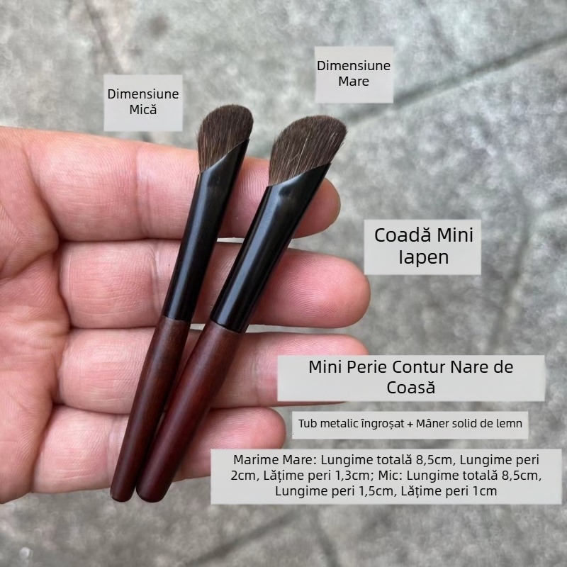 Pensulă mini pentru conturarea nasului, păr de cal, 1 bucată