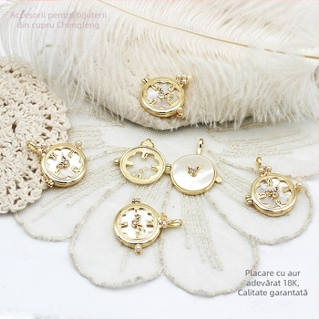 Accesorii DIY pentru bijuterii — cupru, placare electrolitică, lansare iarnă 2022, stil lux ușor (Material: Cupru; Tehnologie: Plăcarea electrolitică; Stil: Lux ușor; An/Sezon: Iarna 2022)