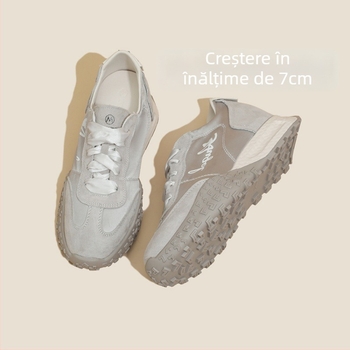 Pantofi de antrenament balet cu partea superioară din satin, vârf rotund, creștere în înălime de 7 cm, talpă din cauciuc