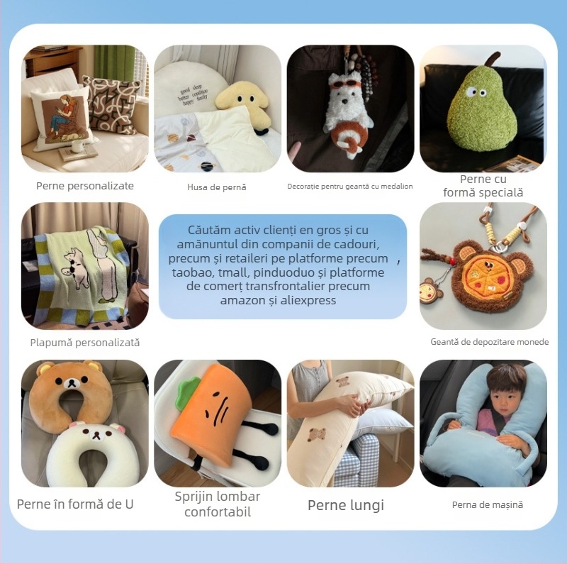 Perne cu logo-ul companiei, la comandă, cu opțiuni de fotografii, husă poliester, umplere PP bumbac, opțiuni de modele: dungi, inimă, litere, curcubeu, desene animate