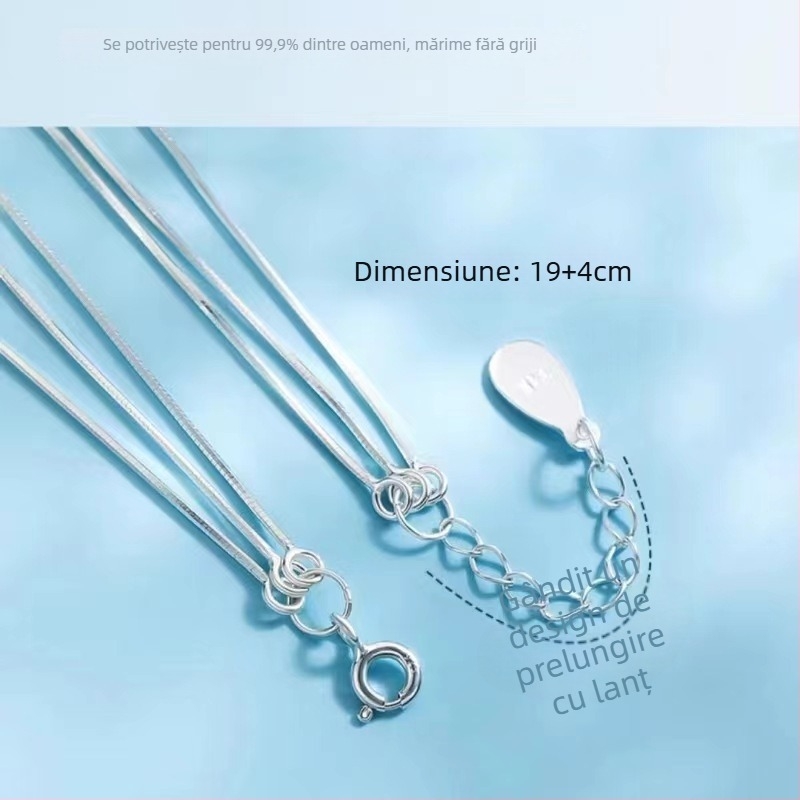 Brățară de gleznă din argint Hyun Han, stil retro, design geometric, SH0020