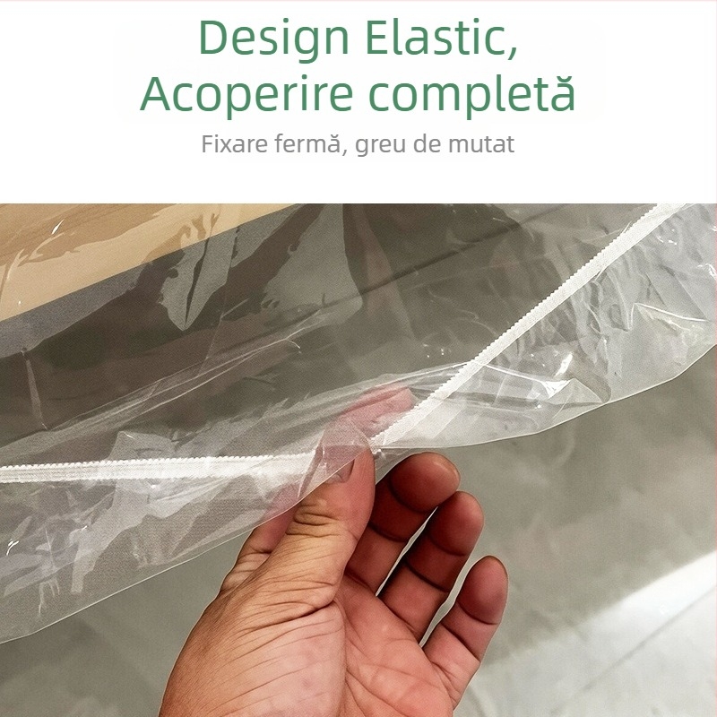 Protector de saltea din plastic, impermeabil, transparent, anti-praf și anti-acarieni, pentru toate anotimpurile, pentru copii, vârstnici și animale de companie