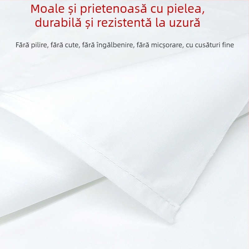 Foaie de pat din poliester, țesătură twill, model solid, stil modern minimalist