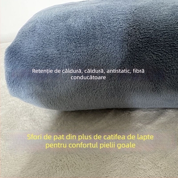 Cearșaf din velur de lapte - periat, model: solid, vopsire reactivă, greutate sub 300 g