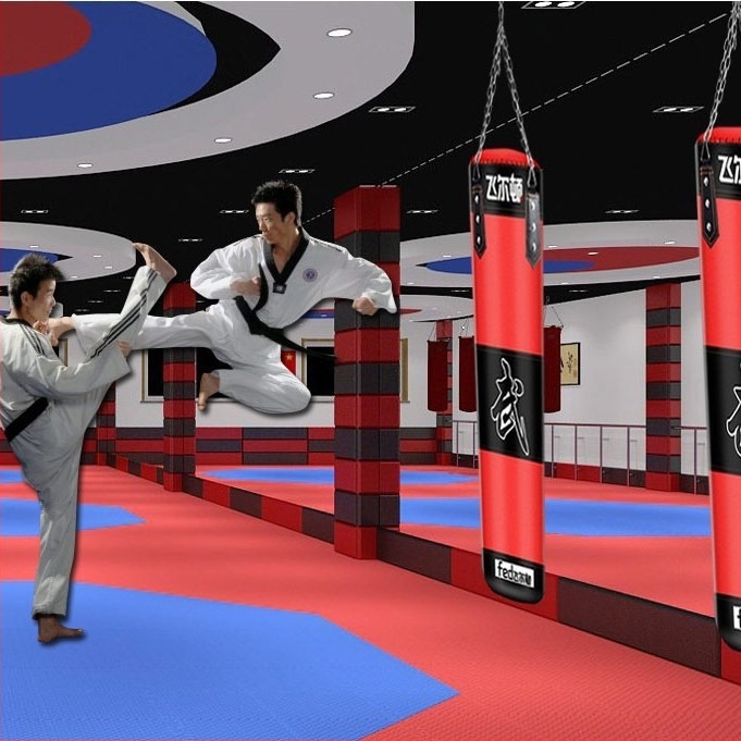 Panou de perete cu panou moale de fundal pentru sală Taekwondo | Material: Piele artificială | Stil: Chinezesc nou | Codul produsului: 2025062501 | Categoria: Panou de fundal moale | Brand: Yangbang soft bag