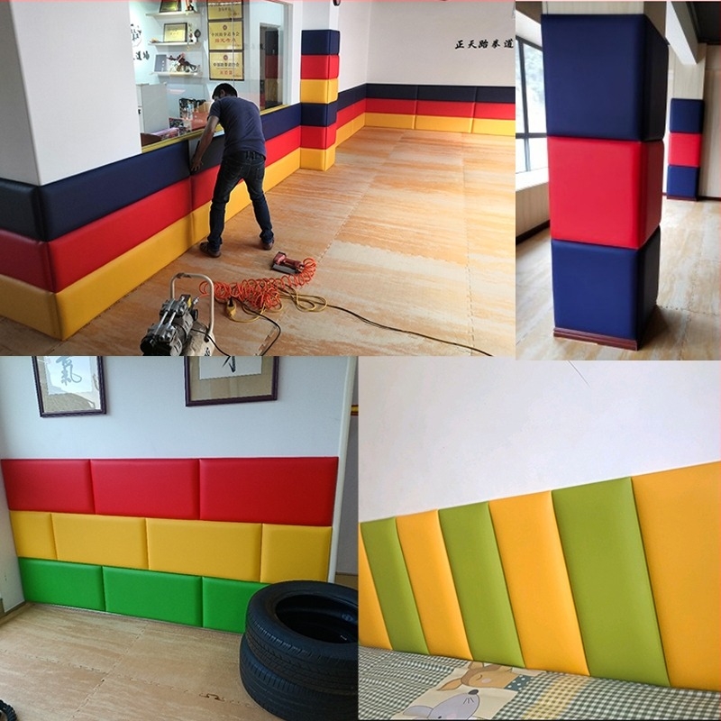 Panou de perete cu panou moale de fundal pentru sală Taekwondo | Material: Piele artificială | Stil: Chinezesc nou | Codul produsului: 2025062501 | Categoria: Panou de fundal moale | Brand: Yangbang soft bag