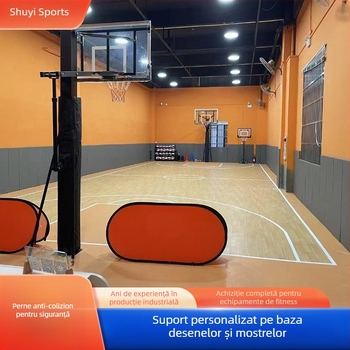 Perete padding pentru sala de baschet interior — husă din pânză moale, stil desen animat