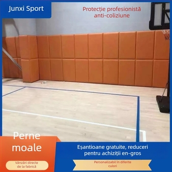 Padă de protecție pentru perete de sală, din țesătură moale, stil modern minimalist, abstracție geometrică, procesare personalizabilă, pentru spații comerciale