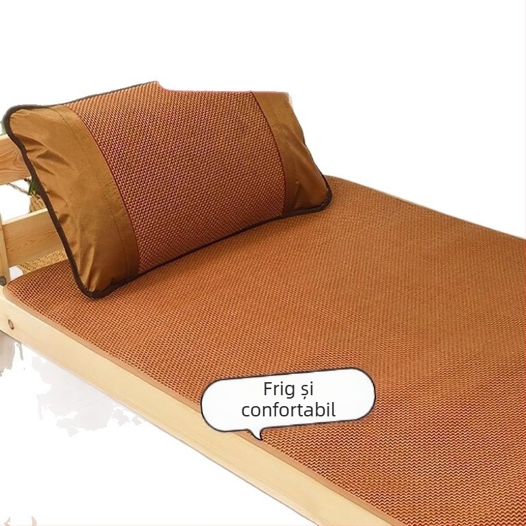 Covoraș de pat din viscoză Ice Silk pentru cămine studențești, jacquard dublu, potrivit pentru sugari și copii