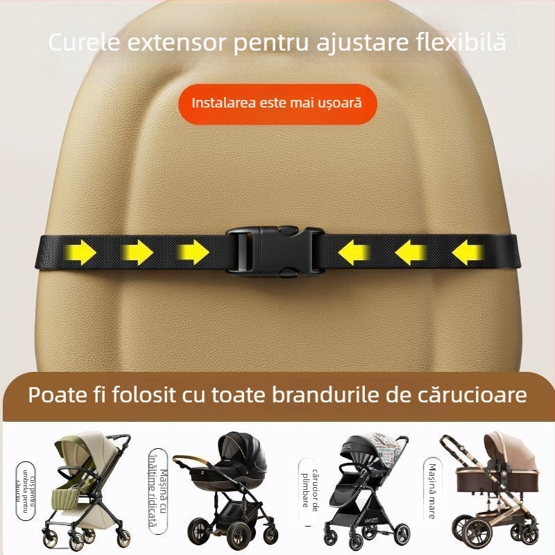 Suport spate pentru căruciorul bebelușului – protecție talie, corector postură, pernă șezut cu plasă respirabilă pentru vară