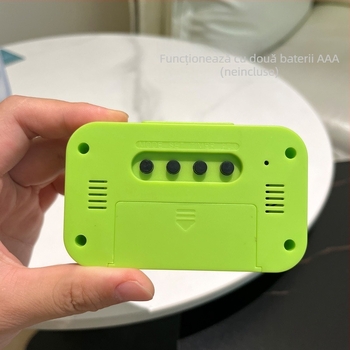 Ceas de alarmă — mini timer electronic pentru copii și studenți, ceas de birou și cronometru de bucătărie, afișaj LCD, calendar, numărător invers, termometru, iluminare de fond