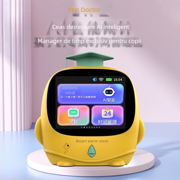 Ceas inteligent Q1 cu asistent vocal AI, afișaj LED, cronometru și lampă de noapte pentru povești de adormire