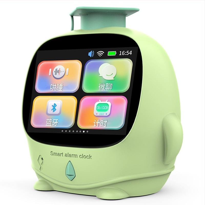 Ceas inteligent Q1 cu asistent vocal AI, afișaj LED, cronometru și lampă de noapte pentru povești de adormire