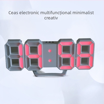 Ceas LED digital cu termometru, calendar și alarmă — ceas de perete/pe birou cu alimentare externă, carcasă ABS