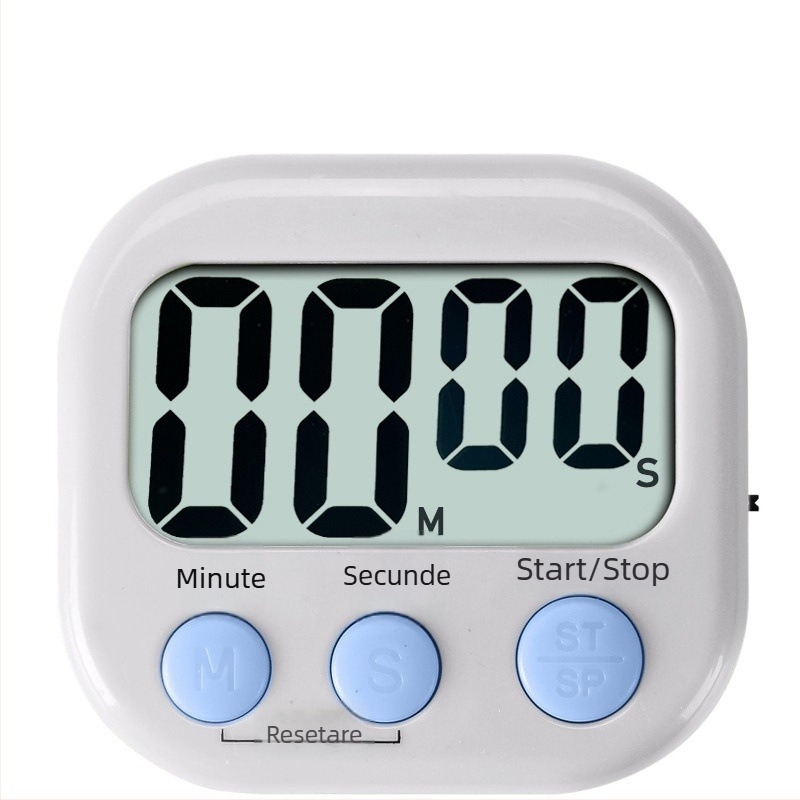 Temporizator de bucătărie cu mișcare mecanică, afișaj analog cu ac, alimentat cu baterie, design rotund, funcție de numărătoare inversă