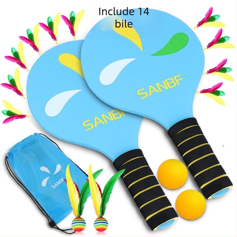 Rachetă de badminton, bază din lemn de plop, lovire dreaptă, prelucrare la comandă, logo imprimat