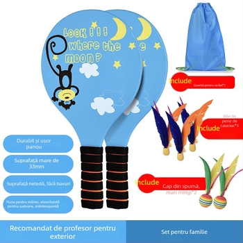 paletă de tenis de masă din lemn pentru copii mysports, bază din lemn, lovitură dreaptă, personalizare disponibilă