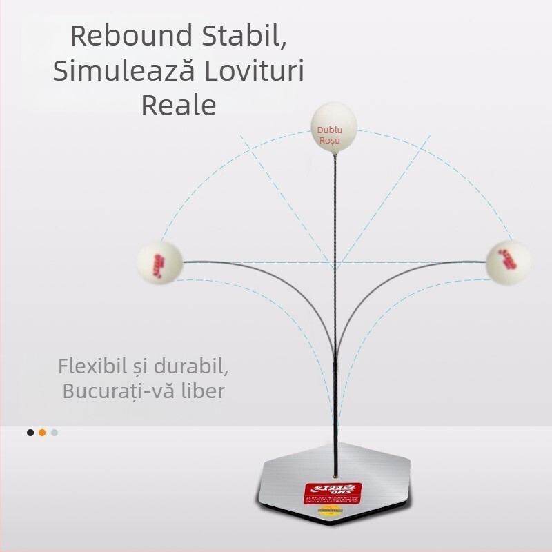 Double Happiness Antrenor de tenis de masă – bază din carbon, gumă anti-adezivă, rachetă cu lovitură directă (Primăvara 2020)
