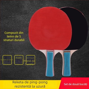 NAILI rachetă pentru tenis de masă din lemn masiv, bază din plop, gumă cu adeziv dublu, tip orizontal, specificații standard