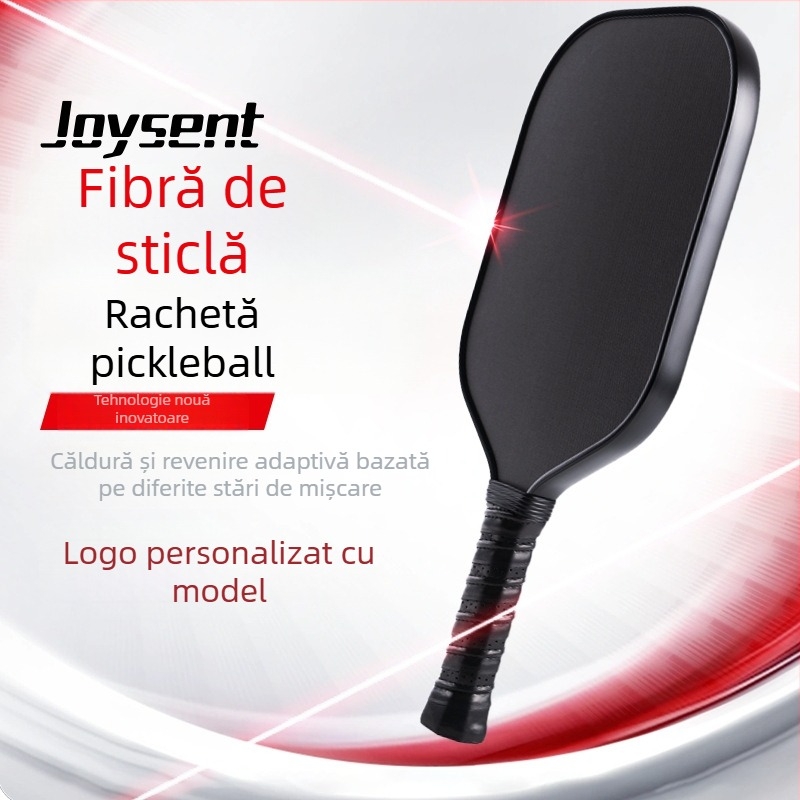 Paletă pickleball: corp din fibră de carbon; 230±5 g; suprafața: T700 frosted; fabricație: presare rece/încălzită integrată; material personalizabil: fibră de sticlă/fibră de carbon.