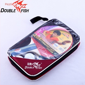 Rachetă de tenis de masă Pisces, set de 2 bucăți, cauciuc anti-adeziv, lamă din plop, lamă dreaptă, modele 226A/236A