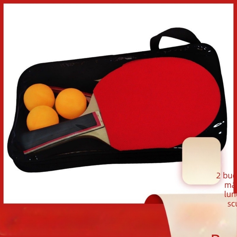Set de rachete tenis de masă: lamă din poplar, gumă adezivă, lovire directă (Brand: Other)