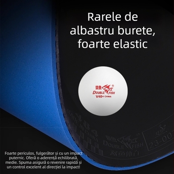 Pisces rachetă de ping-pong – lamă din plop, gumă anti-aderență, rachetă cu lovire directă, pentru tenis de masă și badminton