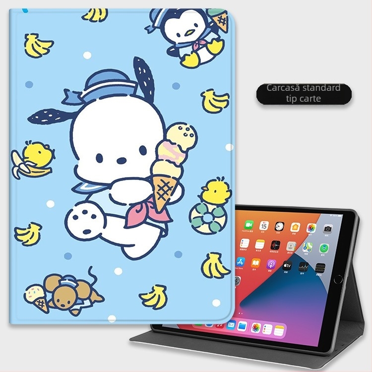 Carcasă de protecție pentru iPad din silicon, compatibilă cu modelele de 11 inch și 10.9 inch, cu slot pentru stylus 10.2, mini 6, design caricatură, husă moale, opțiune 9.7 inch