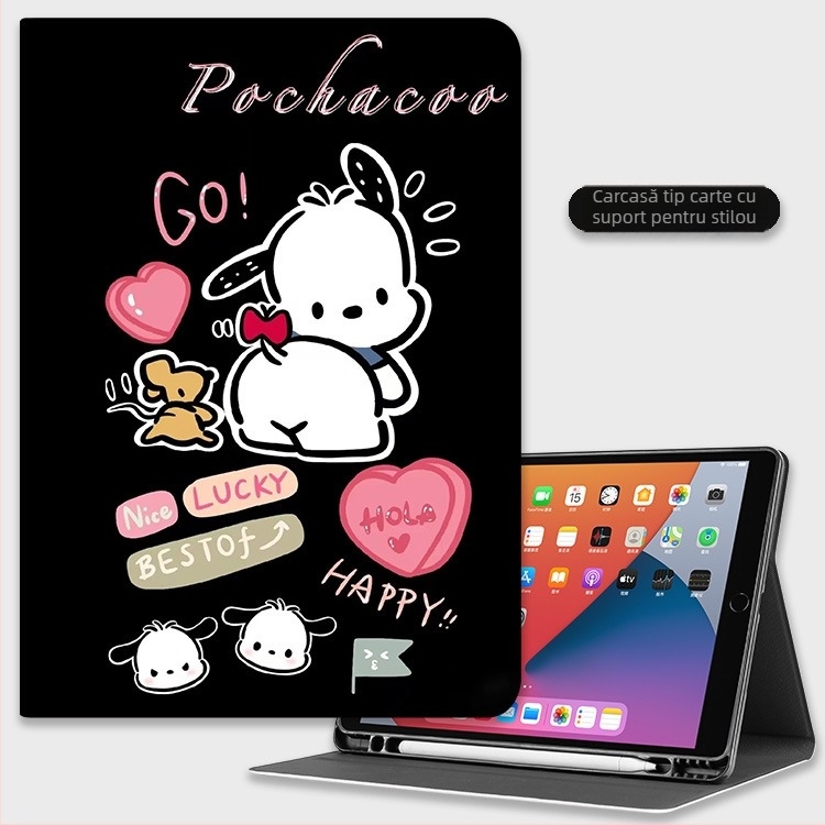 Carcasă de protecție pentru iPad din silicon, compatibilă cu modelele de 11 inch și 10.9 inch, cu slot pentru stylus 10.2, mini 6, design caricatură, husă moale, opțiune 9.7 inch