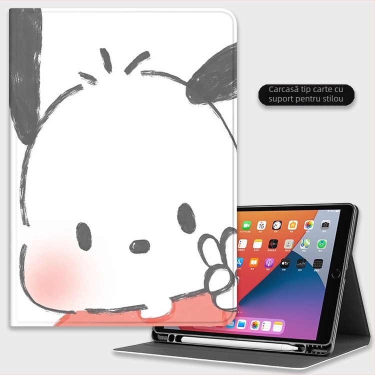 Carcasă de protecție pentru iPad din silicon, compatibilă cu modelele de 11 inch și 10.9 inch, cu slot pentru stylus 10.2, mini 6, design caricatură, husă moale, opțiune 9.7 inch