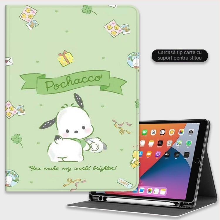 Carcasă de protecție pentru iPad din silicon, compatibilă cu modelele de 11 inch și 10.9 inch, cu slot pentru stylus 10.2, mini 6, design caricatură, husă moale, opțiune 9.7 inch