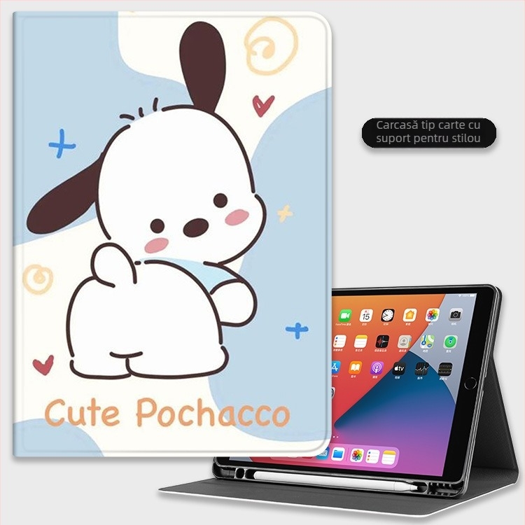 Carcasă de protecție pentru iPad din silicon, compatibilă cu modelele de 11 inch și 10.9 inch, cu slot pentru stylus 10.2, mini 6, design caricatură, husă moale, opțiune 9.7 inch