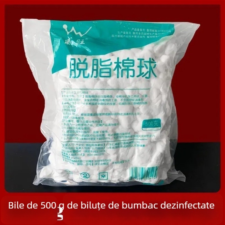 Minge de bumbac medical, de unic utilizare, impregnat cu alcool iodofor, bumbac tip skim, Weiwang