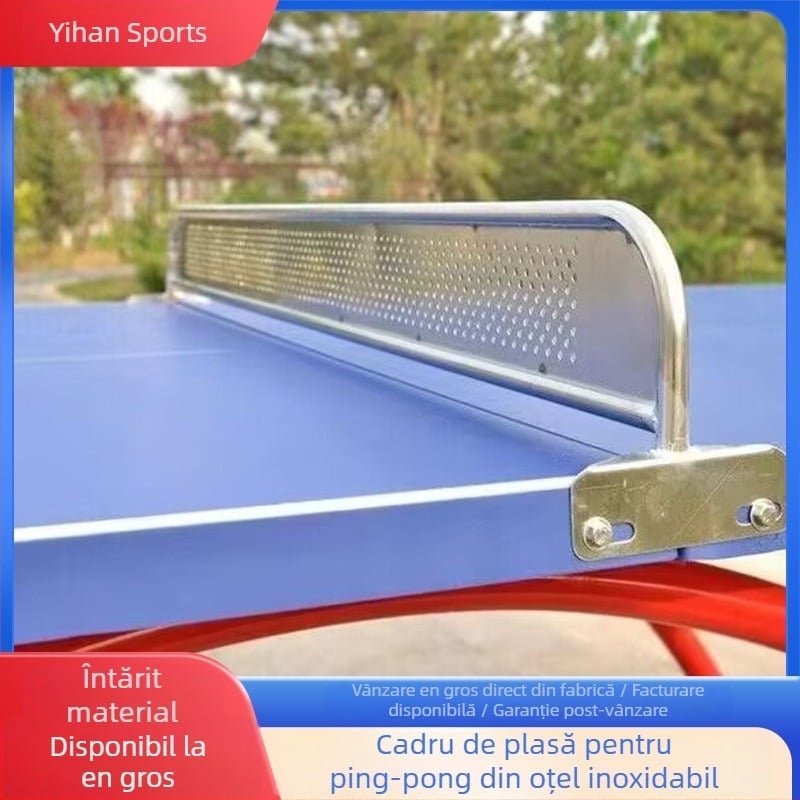 Suport exterior pentru tenis de masă cu cadru din plasă din oțel inoxidabil